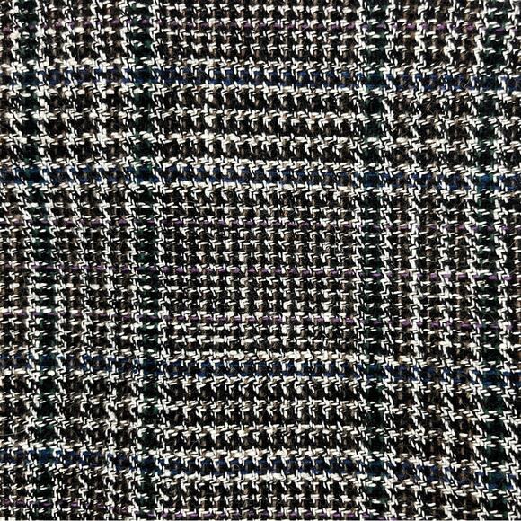 Vintage Lilli Ann Coat Blazer Union Label Black White Plaid Tweed Preppy Boho - Picture 9 of 11